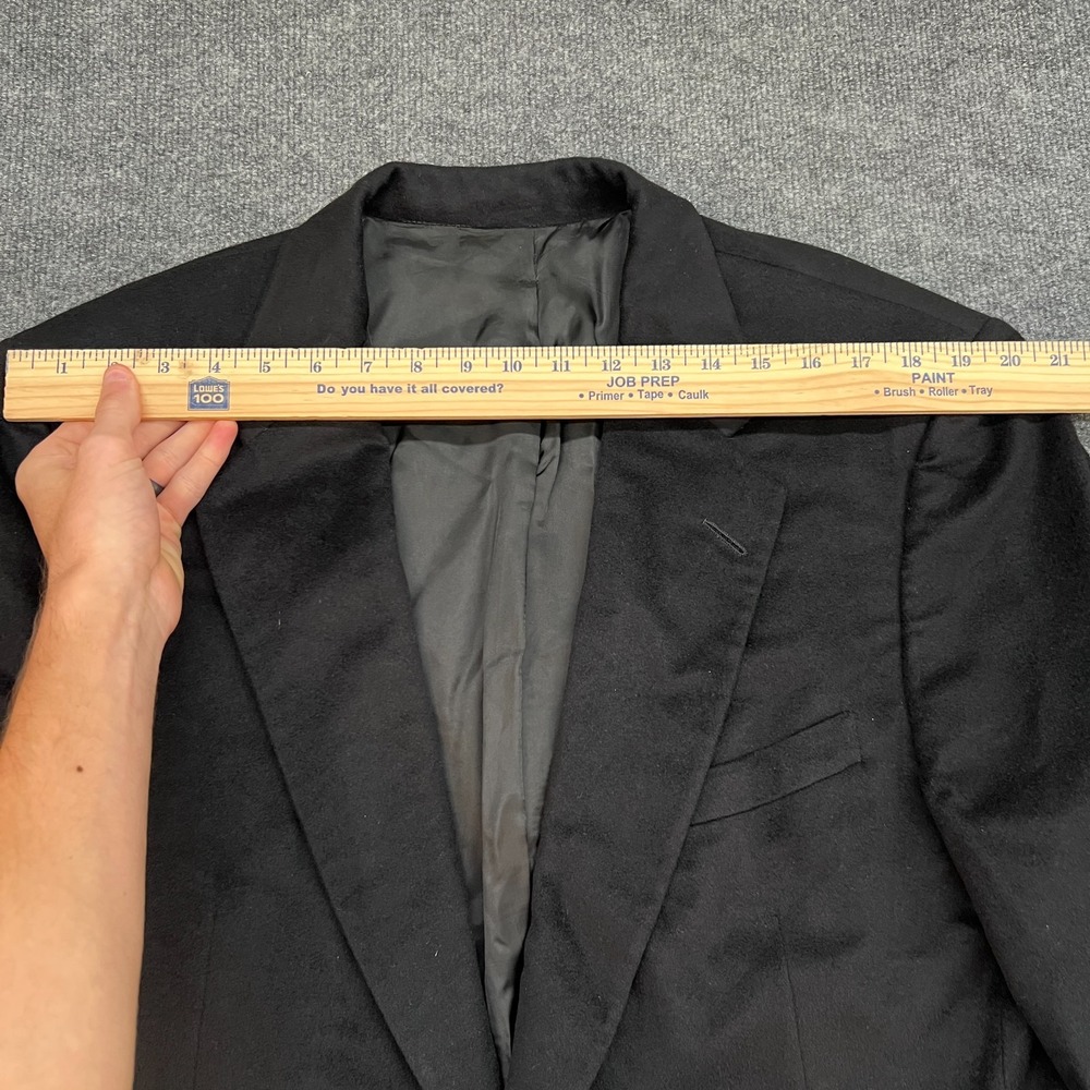 Neiman Marcus Men's Black Loro Piana 100% Cashmere 2 Button S/B Blazer 44R - Picture 9 of 14